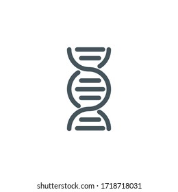 DNA Helix Vector Illustration, DNA flat icon, isolated on white background
