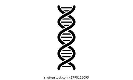 DNA helix vector illustration Represents the fundamental building block of life perfect for scientific or educational content