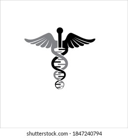 dna hermes logo designs simple modern for medical logo