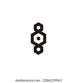 DNA, hexagon geometric symbol simple logo vector