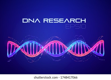 Dna hologram on white background. Medical equipment. 3d illustration. Biotechnology design. Genetic engineering. Dna modified.