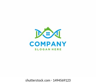 DNA home logo design template