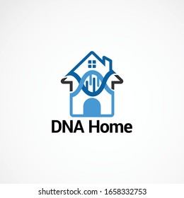 DNA Home logo vector concept, icon, element, and template for business