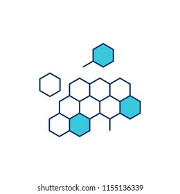DNA honeycomb vector illustrative icon illustration