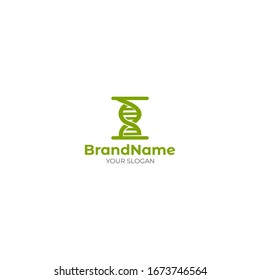 DNA HourGlass Logo Design vector