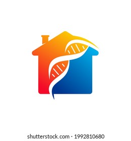 DNA House logo vector template, Creative DNA logo design concepts