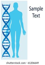 Dna and human body vector