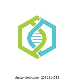 dna human polygon medic logo