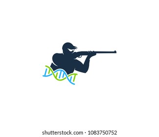 Dna Hunt Icon Logo Design Element