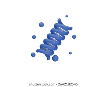 DNA icon 3d illustration render