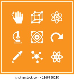 dna icon. 9 dna vector set. pipette, molecule, molecules and microscope icons for web and design about dna theme