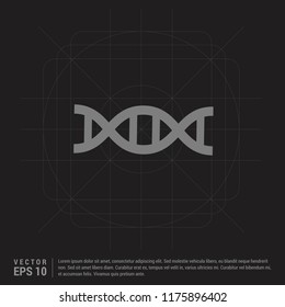 DNA icon - Black Creative Background - Free vector icon