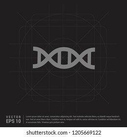 DNA icon - Black Creative Background - Free vector icon