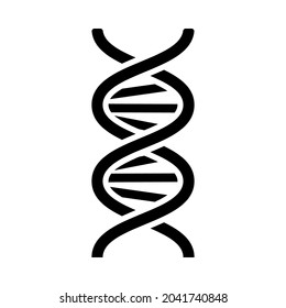 DNA-Symbol. Black Stencil Design. Vektorgrafik.
