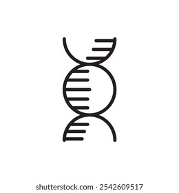 Signo de Vector en blanco y negro de DNA Icon