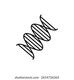 DNA icon black and white vector sign