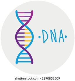 DNA icon clipart isolated vector illustration