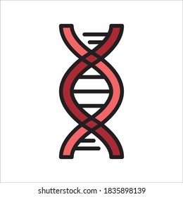 DNA Icon Color Design Vector Template Illustration