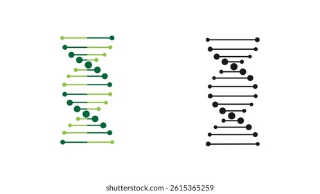 DNA icon. Deoxyribo Nucleic Acid. Molecule genetic strand. Flat design vector illustration	