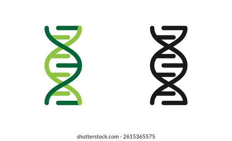 DNA icon. Deoxyribo Nucleic Acid. Molecule genetic strand. Flat design vector illustration	