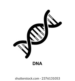 DNA icon. Deoxyribonucleic acid, is the hereditary material in humans and almost all other organisms isolated on background vector illustration.