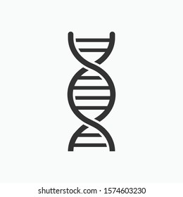 DNA Icon. Deoxyribonucleic Acid, Human Genetics Symbol. Applied for Design, Presentation, Website or Apps Elements - Vector. 