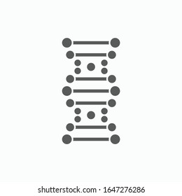Icono de ADN, vector ácido desoxirribonucleico, ilustración cromosómica