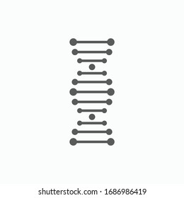 DNA icon, Deoxyribonucleic Acid vector, chromosome illustration