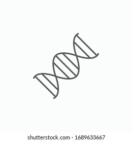 DNA icon, Deoxyribonucleic Acid vector, chromosome illustration