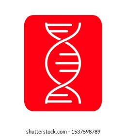 DNA icon design. DNA icon in flat style design. Vector illustration.