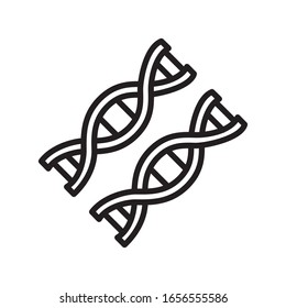 DNA-Icon-Design, flache Symbolsammlung