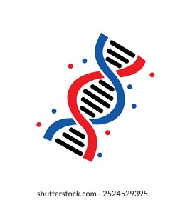 Design von DNA-Symbolen. mikrobiologisches Strukturzeichen und -symbol.