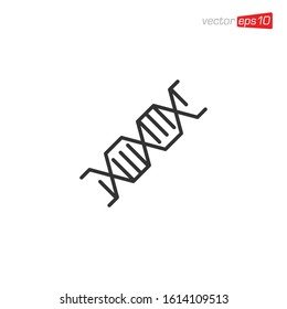 DNA Icon Design Vector Illustration