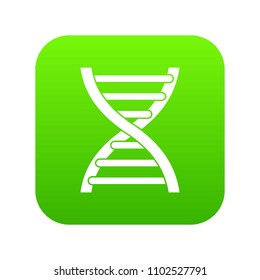 DNA icon digital green for any design isolated on white vector illustration