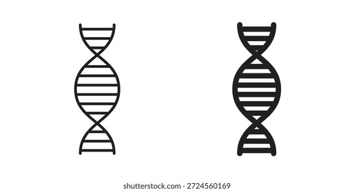 Ícone do DNA em estilo de rabiscar e traçar.