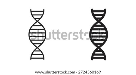 DNA icon in doodle and stroke style.
