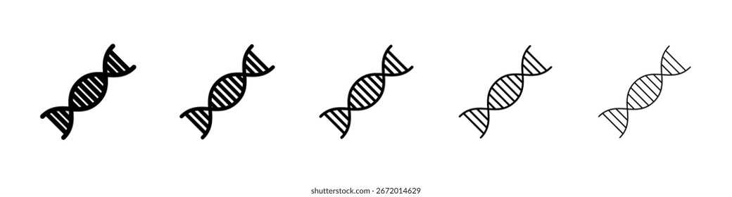 DNA icon filled flat sign concept for web design.