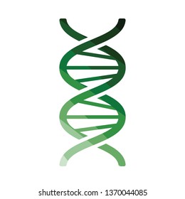 DNA icon. Flat color design. Vector illustration.