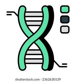 icono DNa en diseño plano