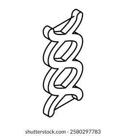 DNa icon in flat design