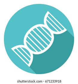 DNA icon in flat design