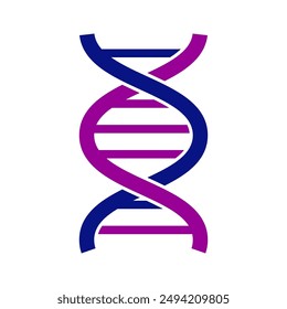 DNA icon. Flat design style eps 10 vector illustration on white background