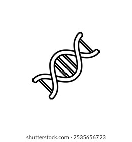 DNA-Symbol Flaches Logo, isoliertes Symbol
