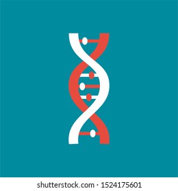 DNA icon in flat style isolated. Vector Symbol illustration.
