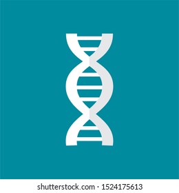 DNA icon in flat style isolated. Vector Symbol illustration.