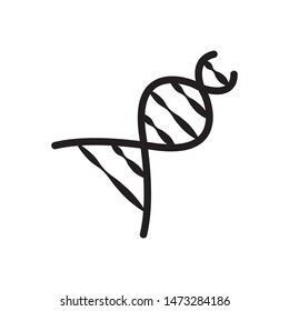 DNA icon flat vector illustration