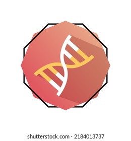 DNA icon. Genetic concept. Web icon illustration.
