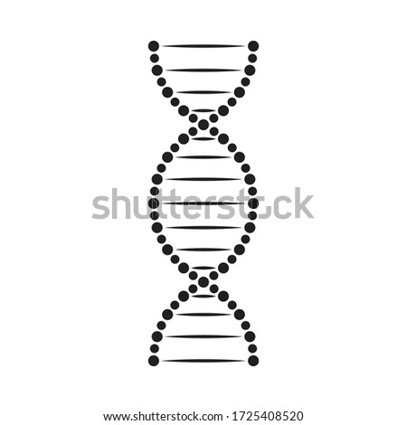 DNA icon. Genetic helix logo. Science symbol. Vector illustration.
