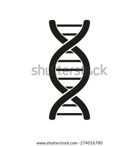 The dna icon. Genetic symbol. Flat Vector illustration