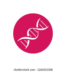 
DNA Icon. Genetic Vector Illustration. Chromosome Sign & Symbol Logo Template.
